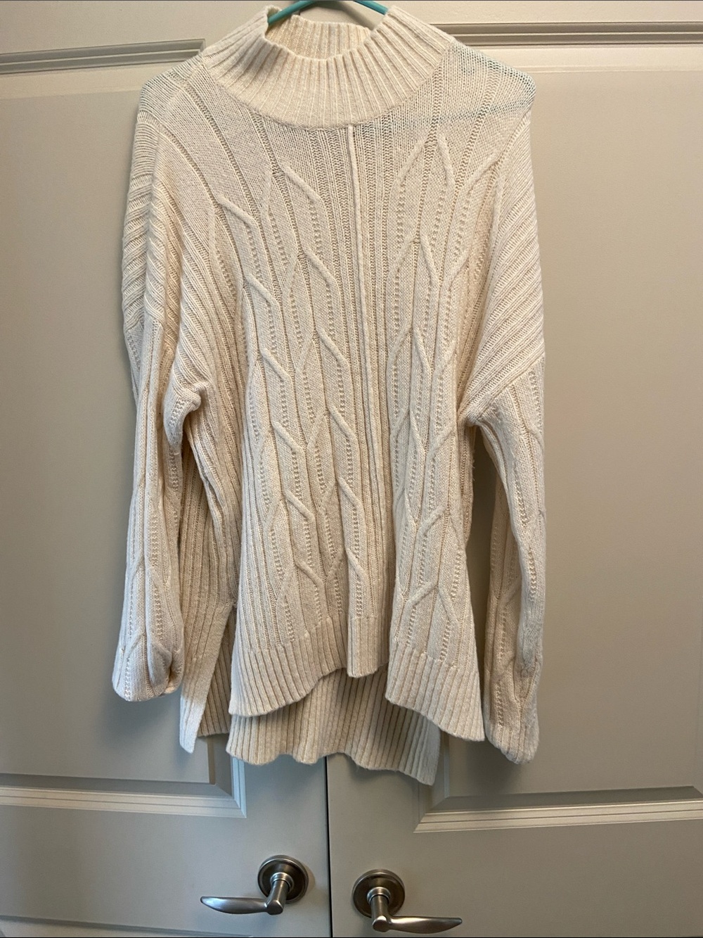 Ricki's Cream Cable Turtleneck Sweater